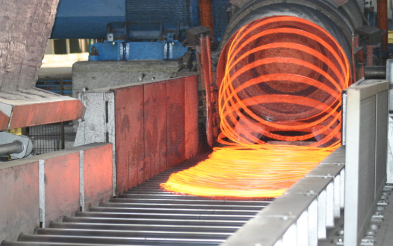 Walcownia walcówki w sosnowieckim zakładzie Arcelor Mittal